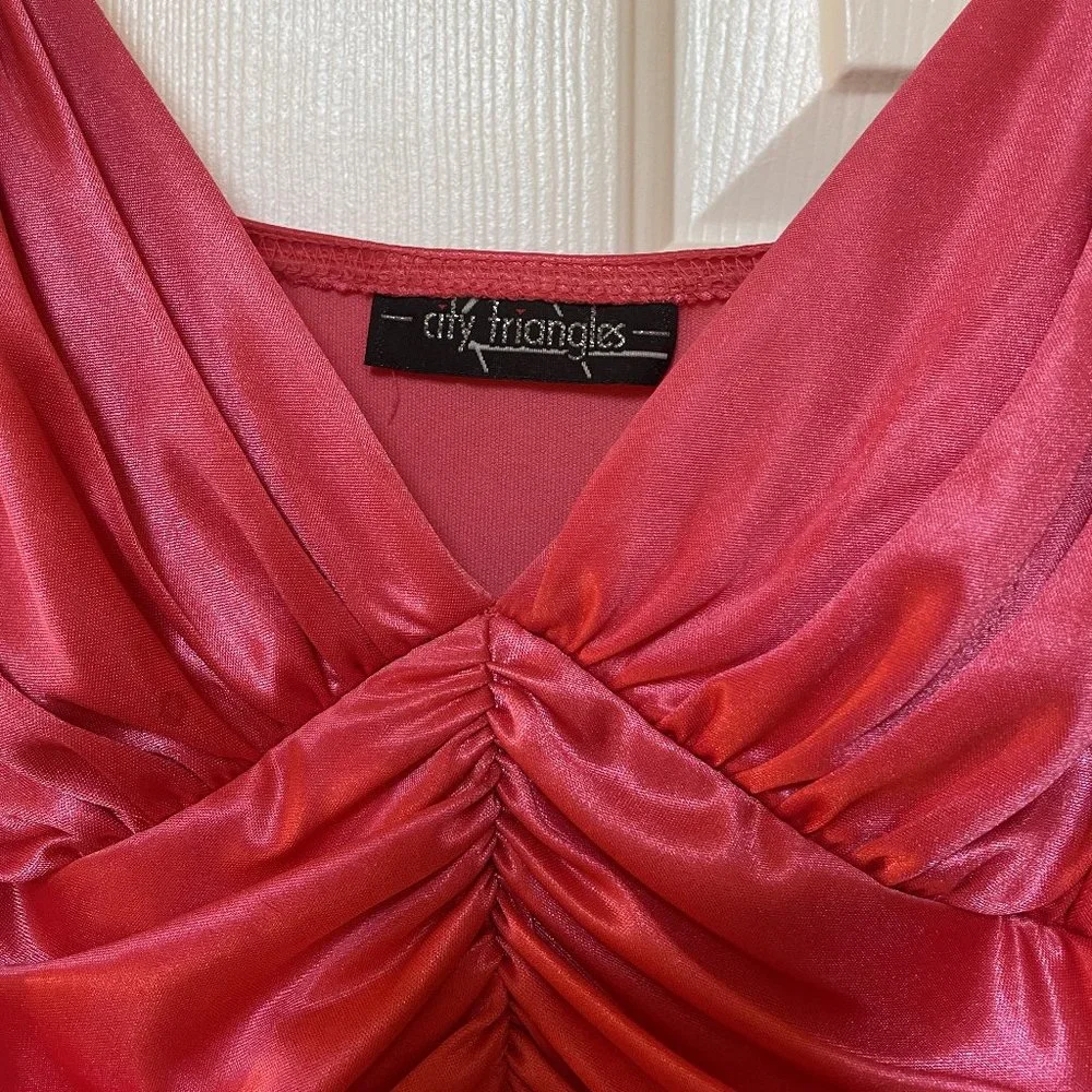 City Triangles Hot Pink striped dress - Picture 5 of 7